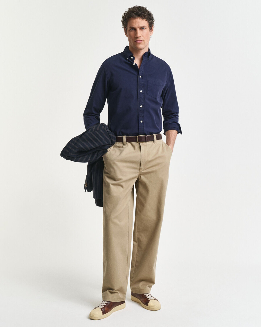 regular fit twill shirt - evening blue