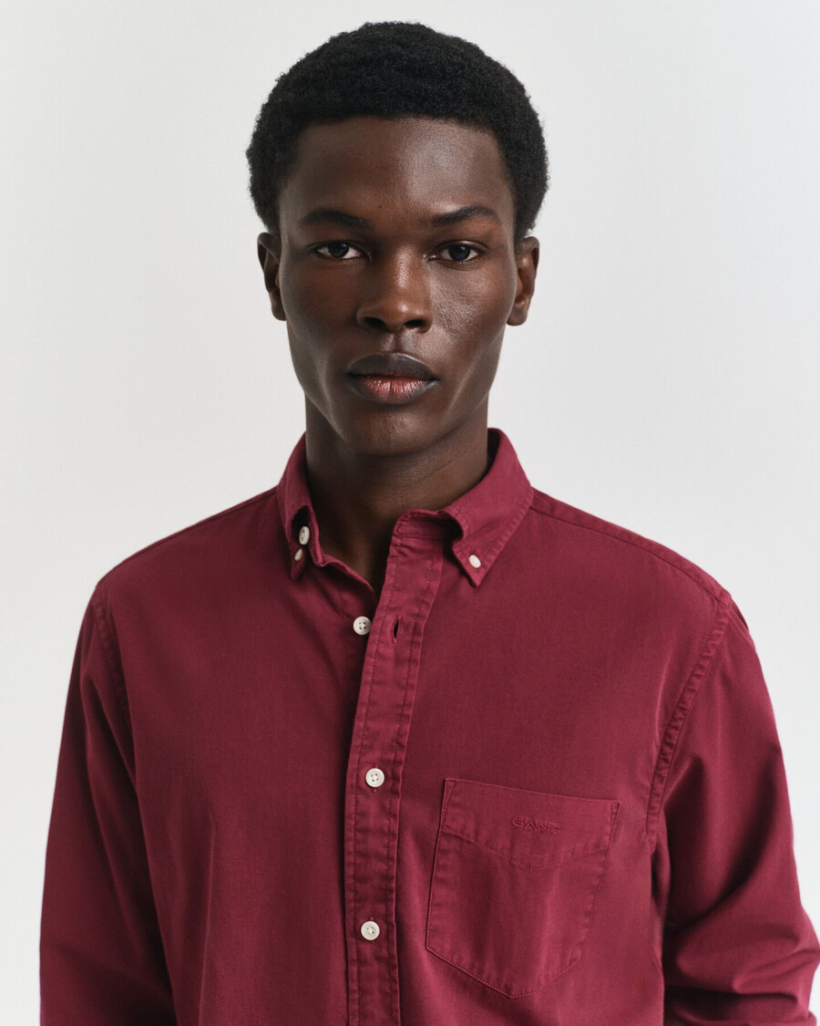 regular fit twill shirt - plumped red
