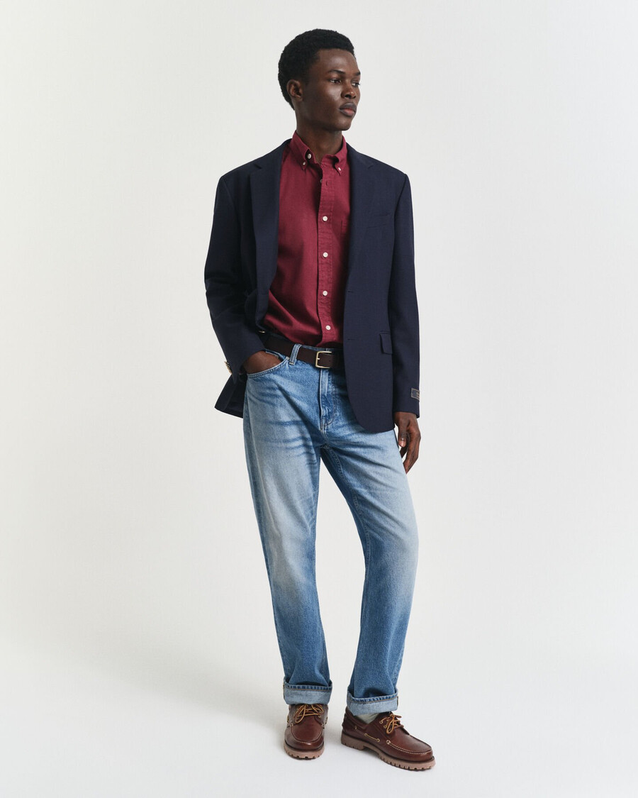 regular fit twill shirt - plumped red