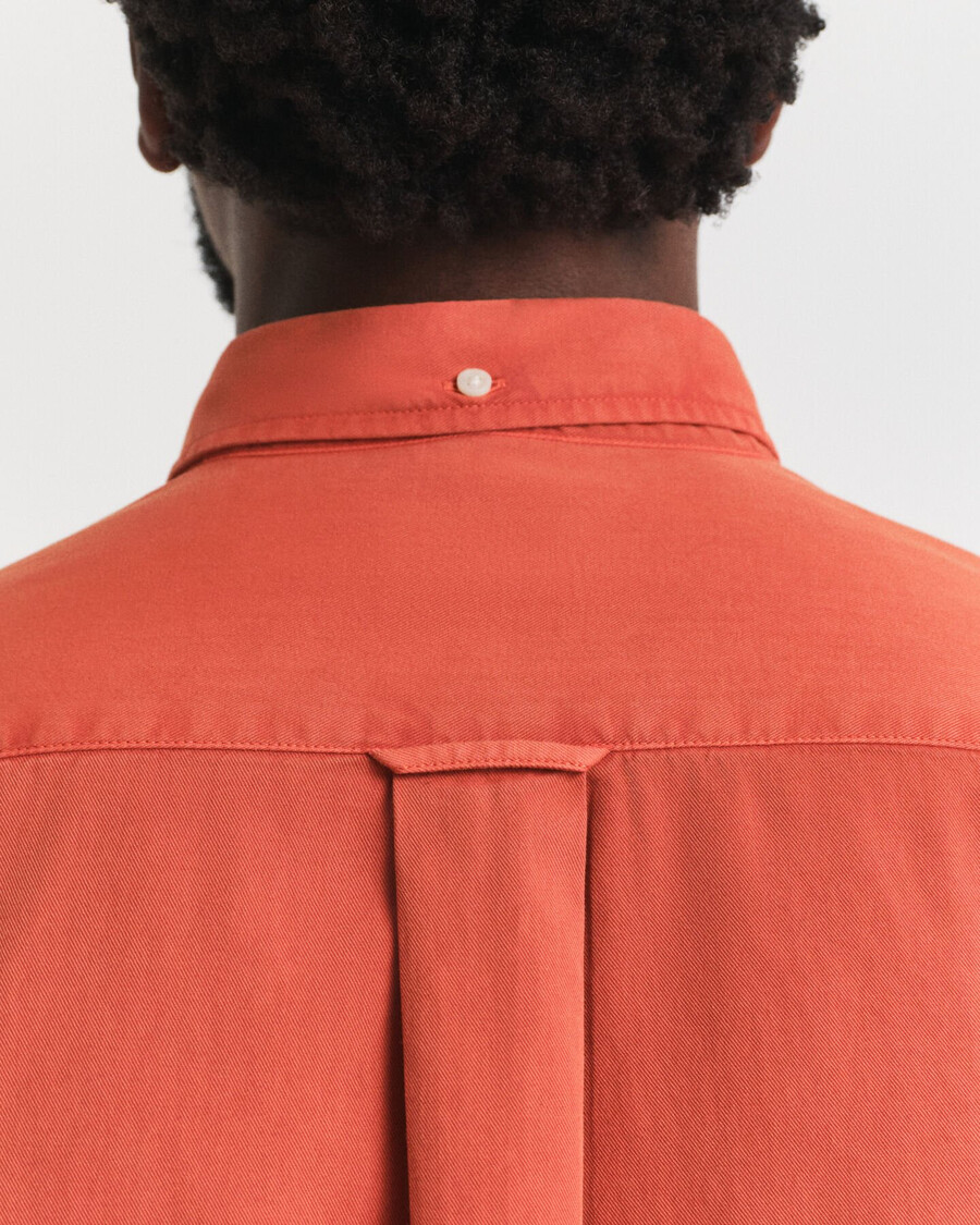 regular fit twill shirt - deep orange