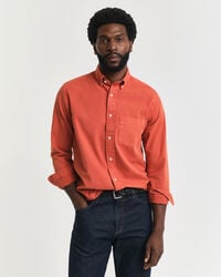 regular fit twill shirt - deep orange