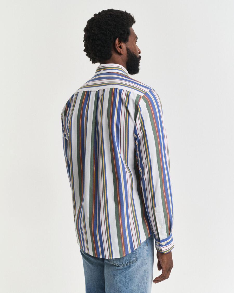 regular fit multi striped classic poplin shirt - multicolor