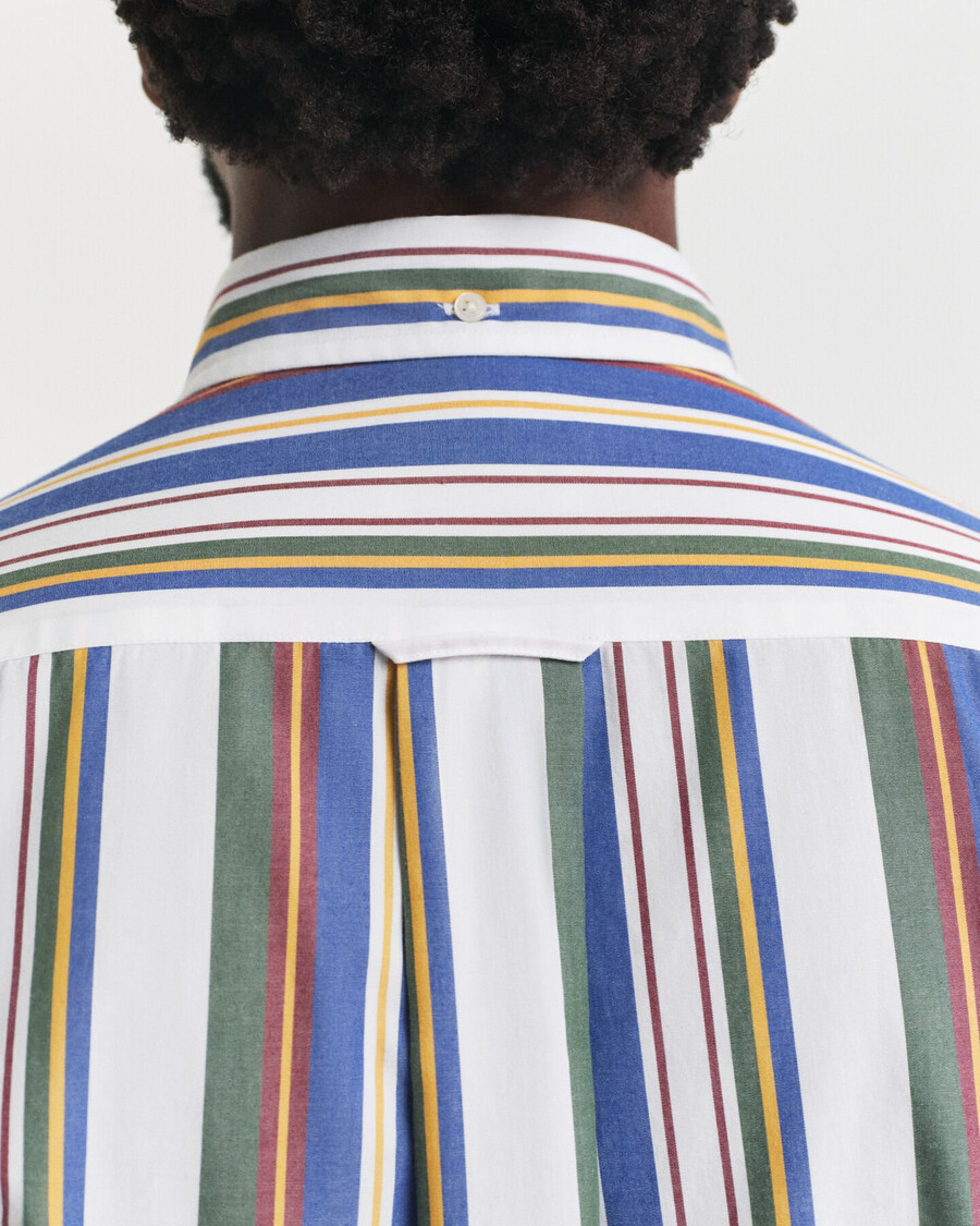 regular fit multi striped classic poplin shirt - multicolor