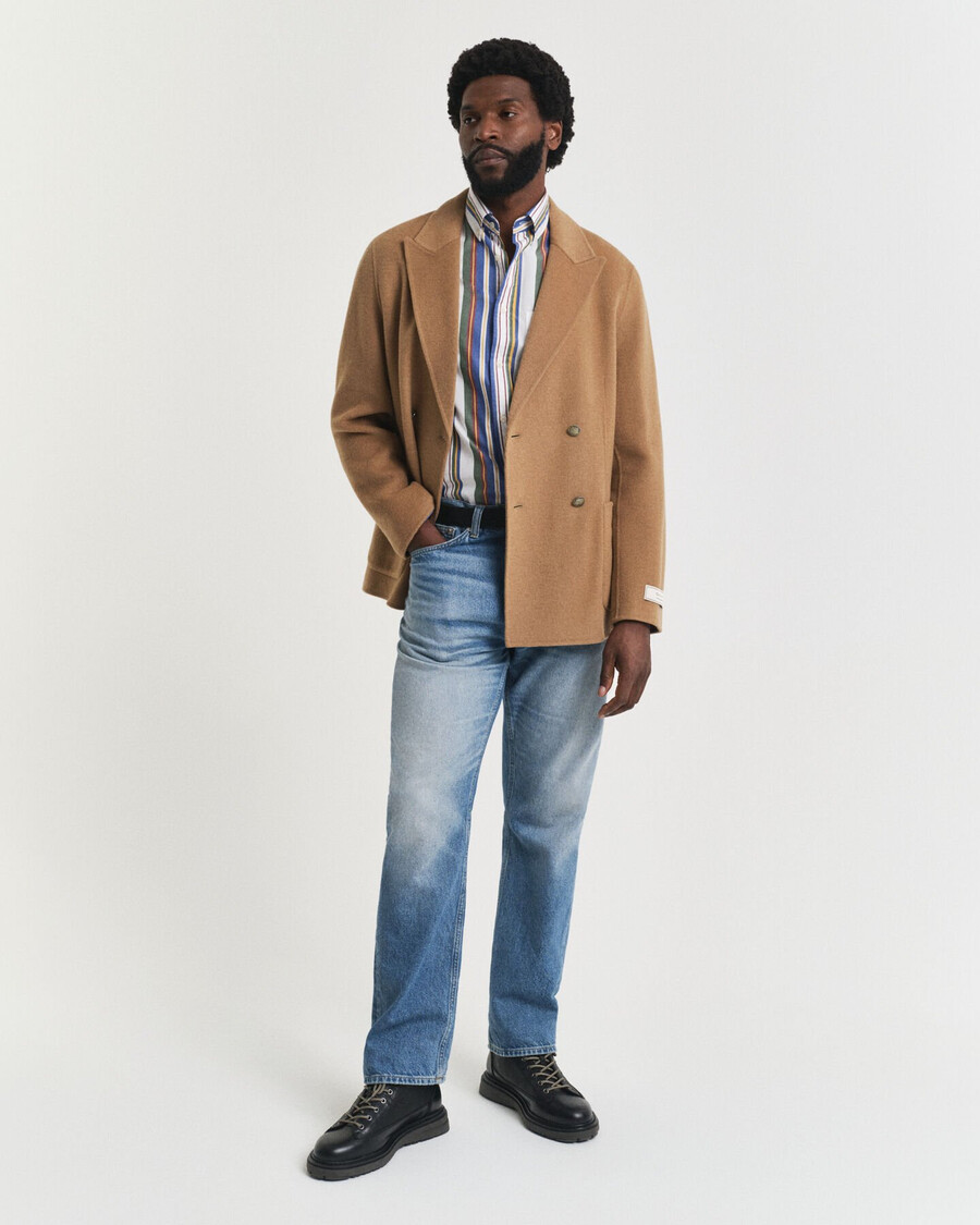 regular fit multi striped classic poplin shirt - multicolor