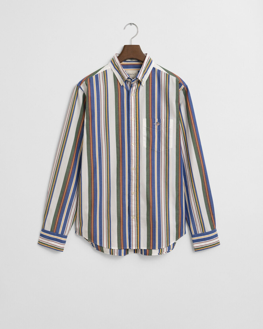 regular fit multi striped classic poplin shirt - multicolor