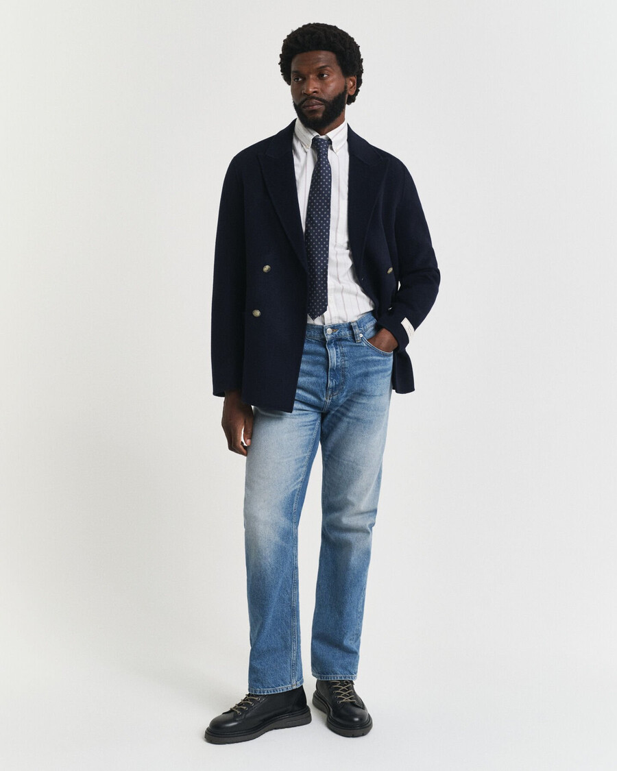 regular fit striped classic oxford shirt - white