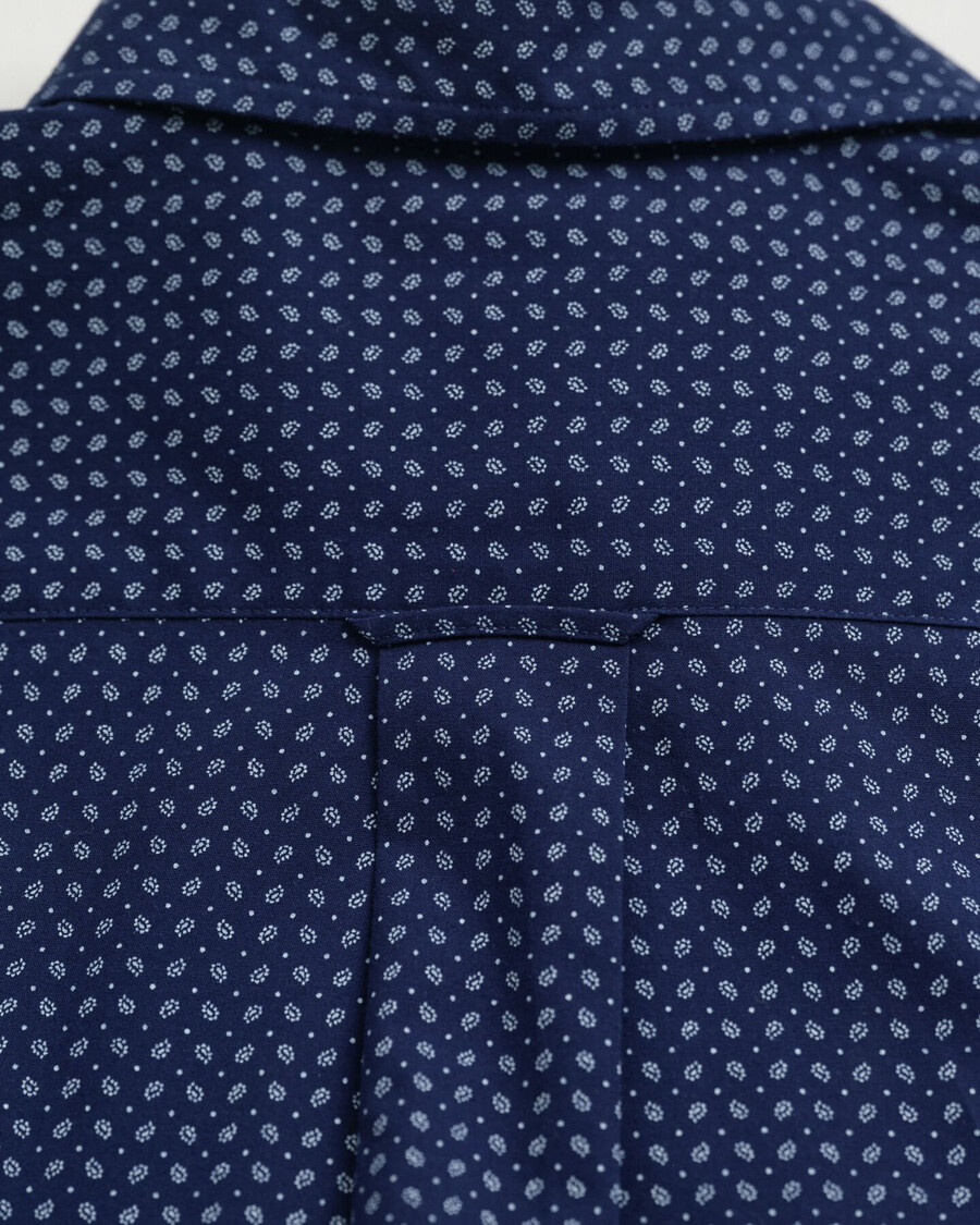 regular fit micro print shirt - classic blue