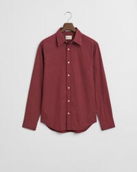 regular fit micro print shirt - plumped red