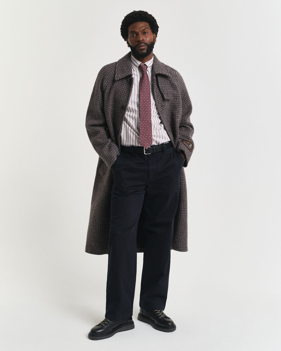 regular fit striped archive oxford shirt - eggshell