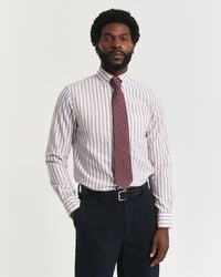 regular fit striped archive oxford shirt - eggshell
