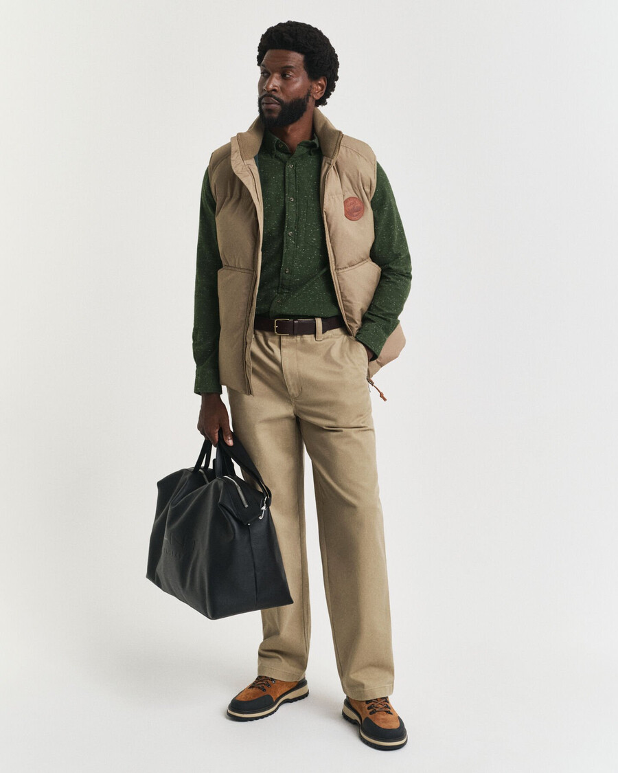 regular fit nepps flannel shirt - country green