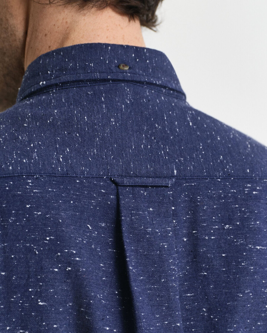 regular fit nepps flannel shirt - persian blue