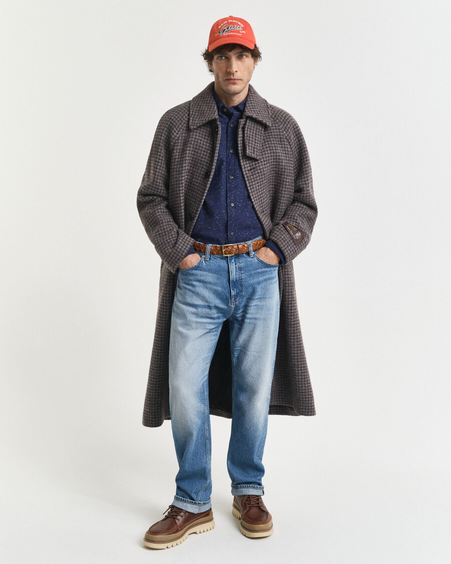regular fit nepps flannel shirt - persian blue