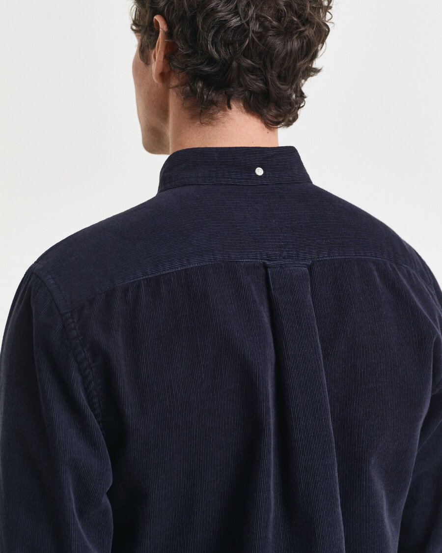 regular fit cotton corduroy shirt - evening blue