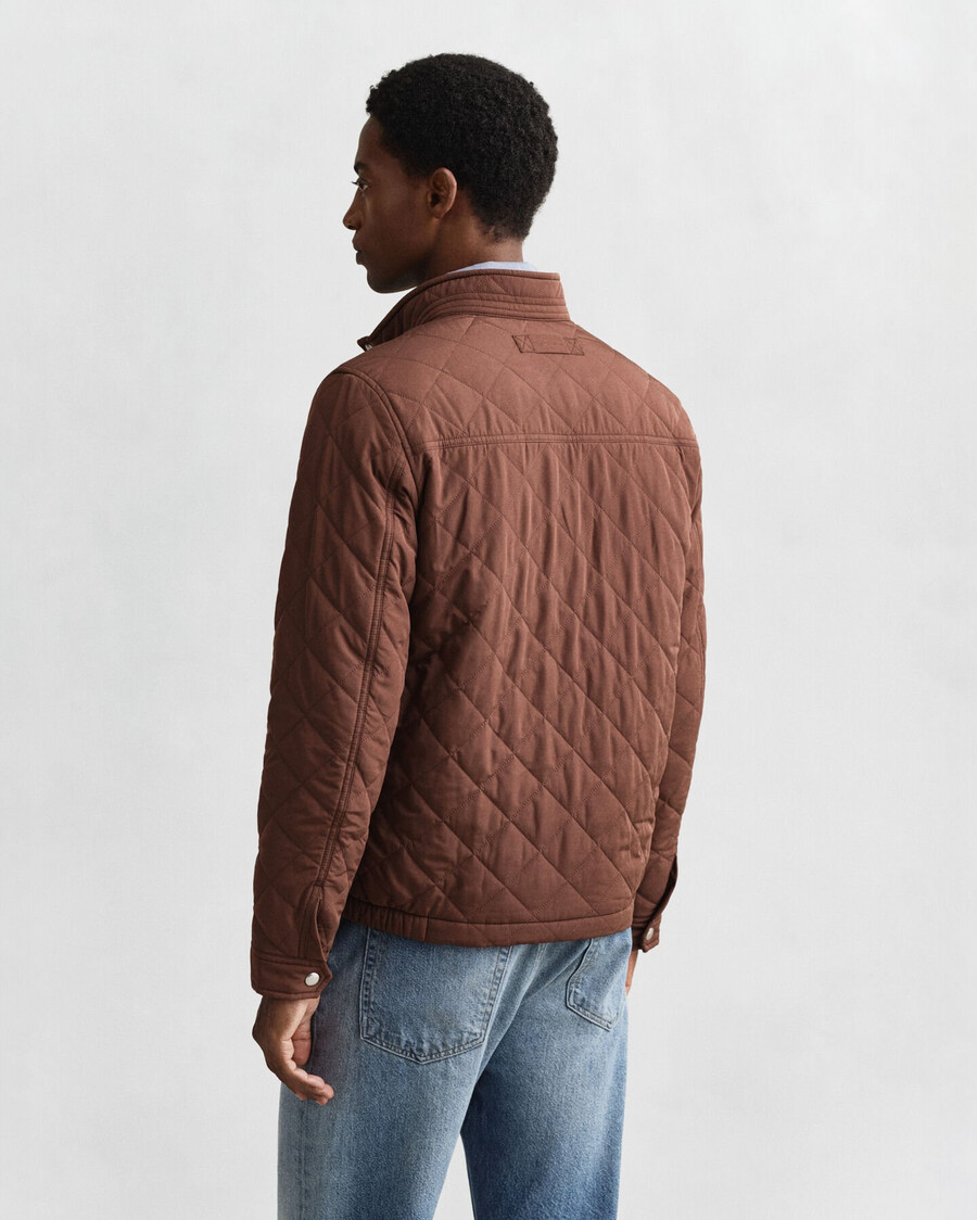 quilted windcheater - mahogany brown