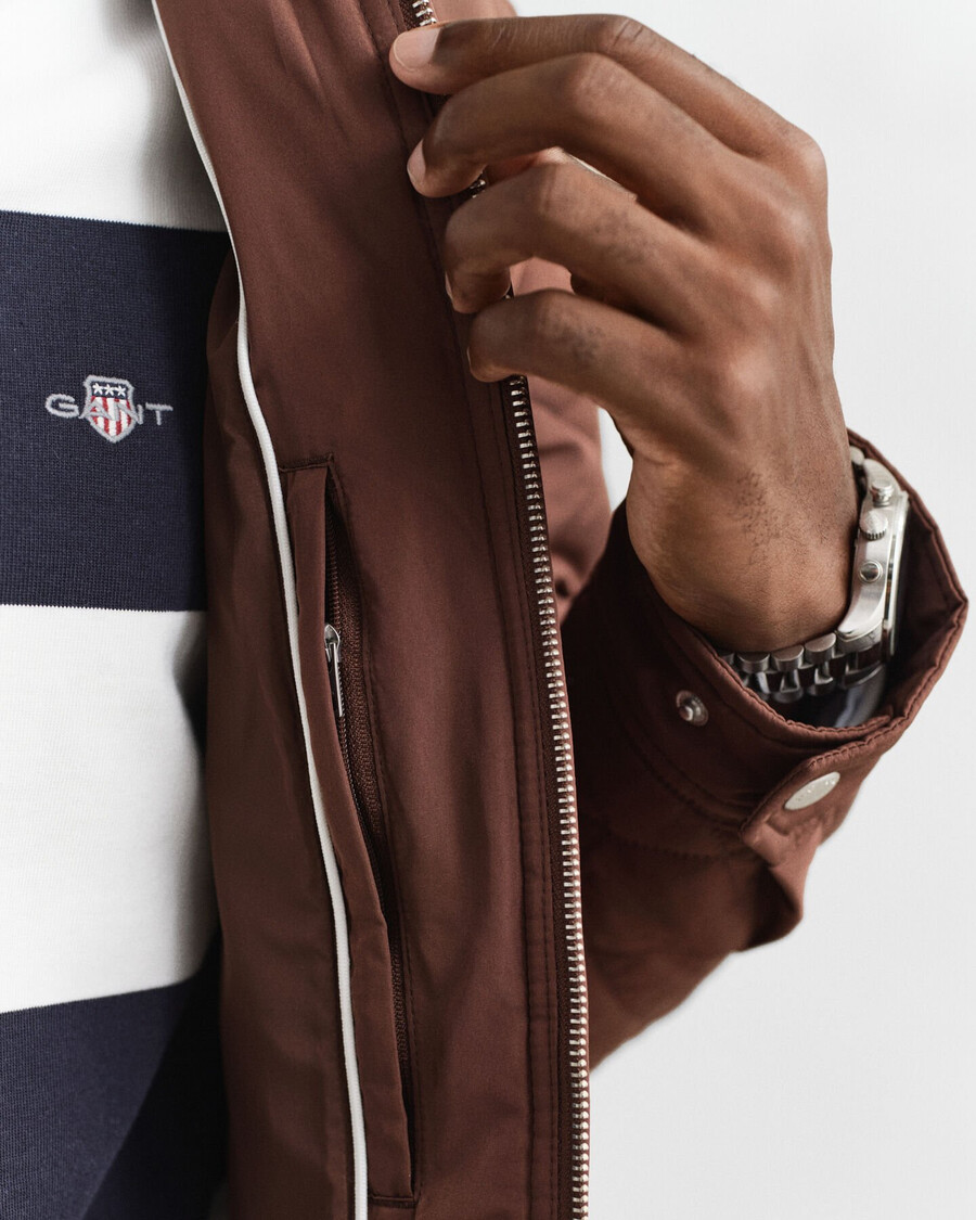 quilted windcheater - mahogany brown