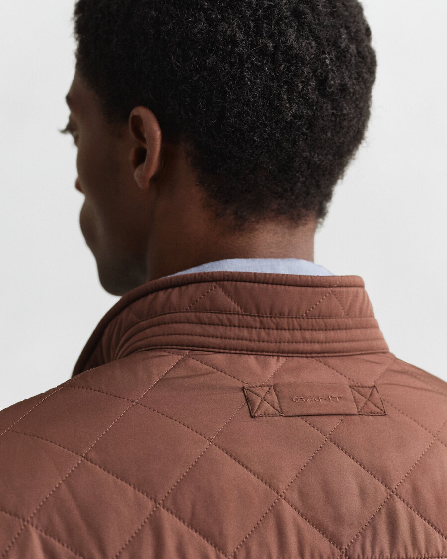 quilted windcheater - mahogany brown