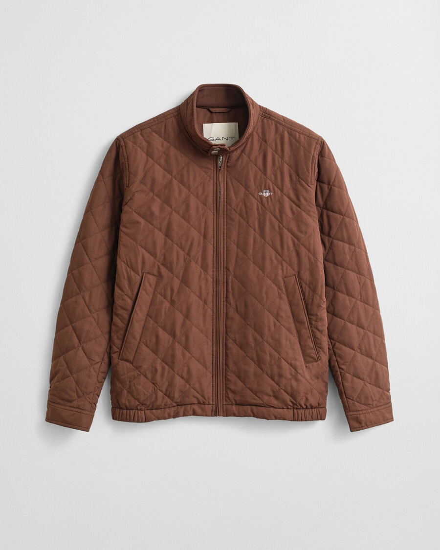 quilted windcheater - mahogany brown