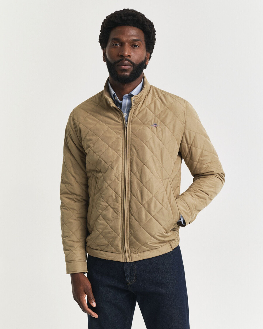 quilted windcheater - light taupe