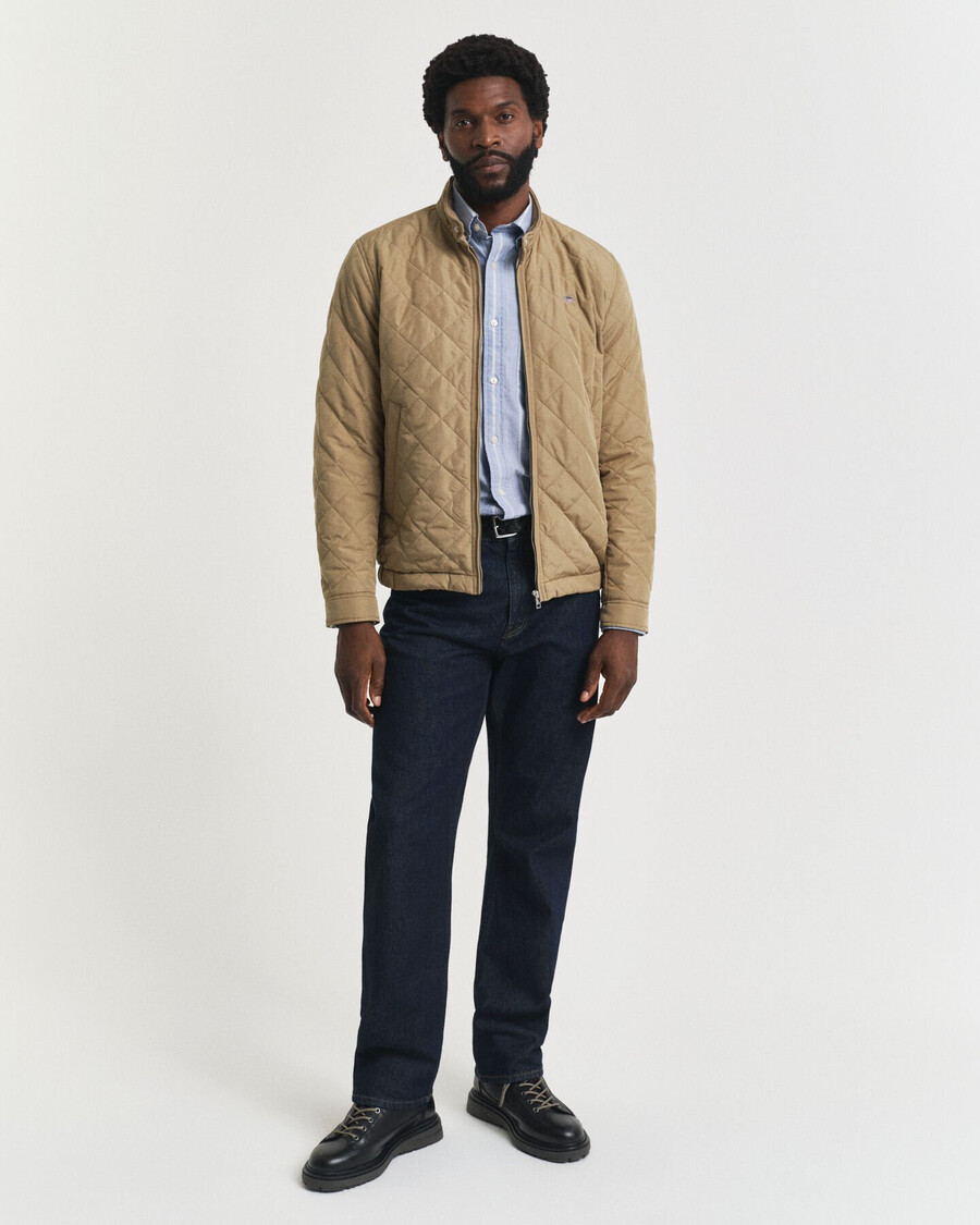 quilted windcheater - light taupe