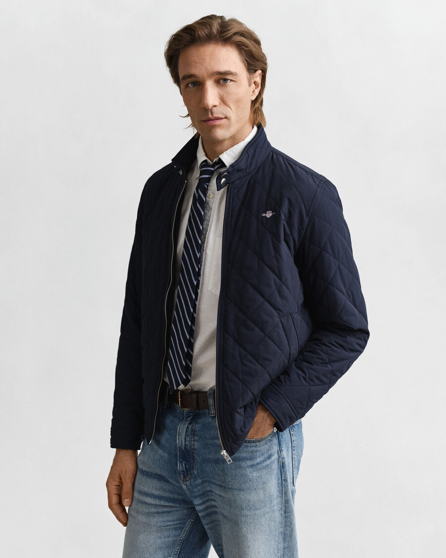 quilted windcheater - evening blue