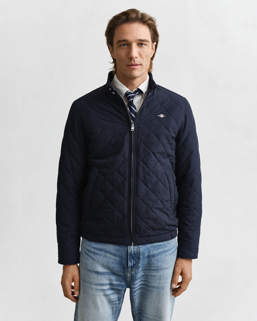 quilted windcheater - evening blue