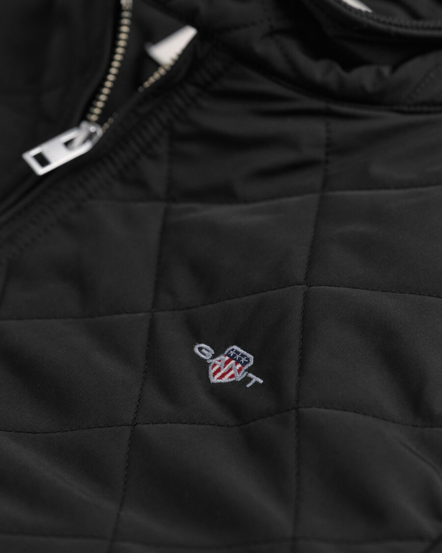 quilted windcheater - black