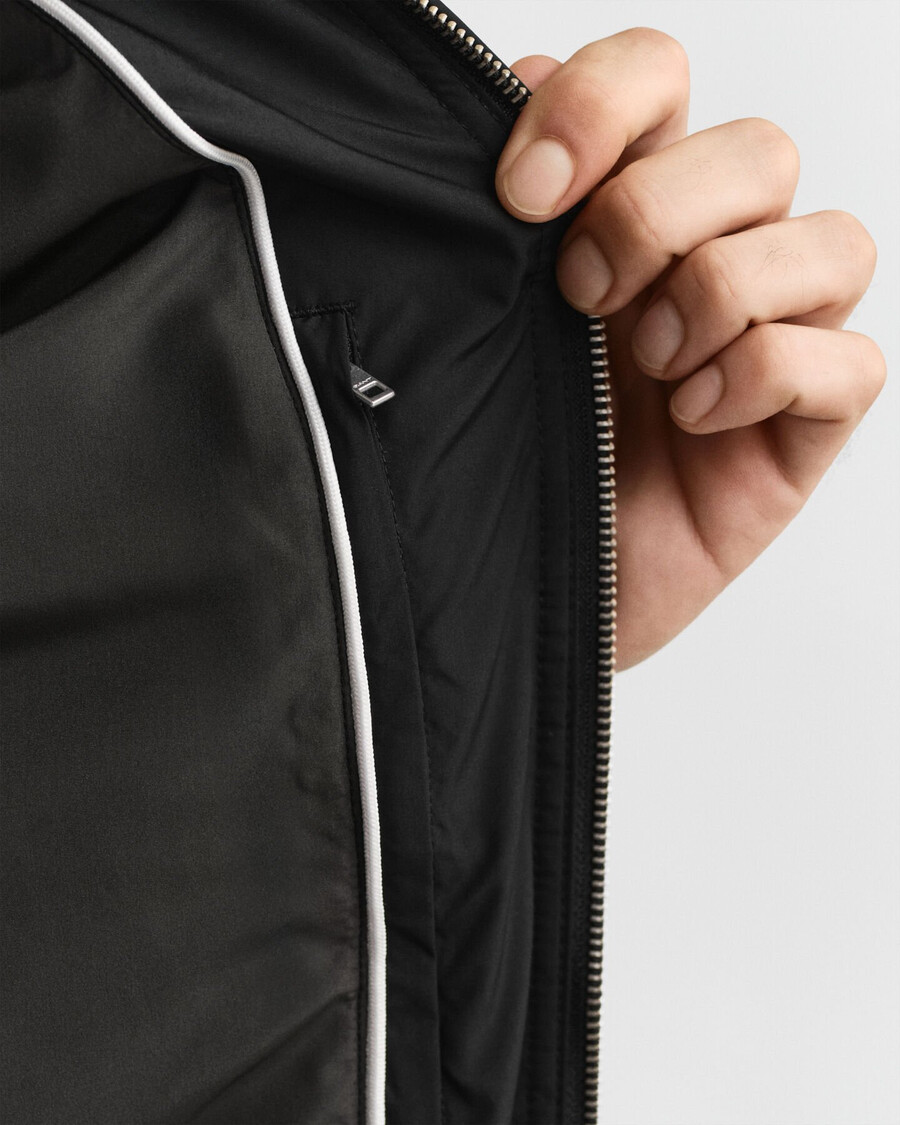 quilted windcheater - black