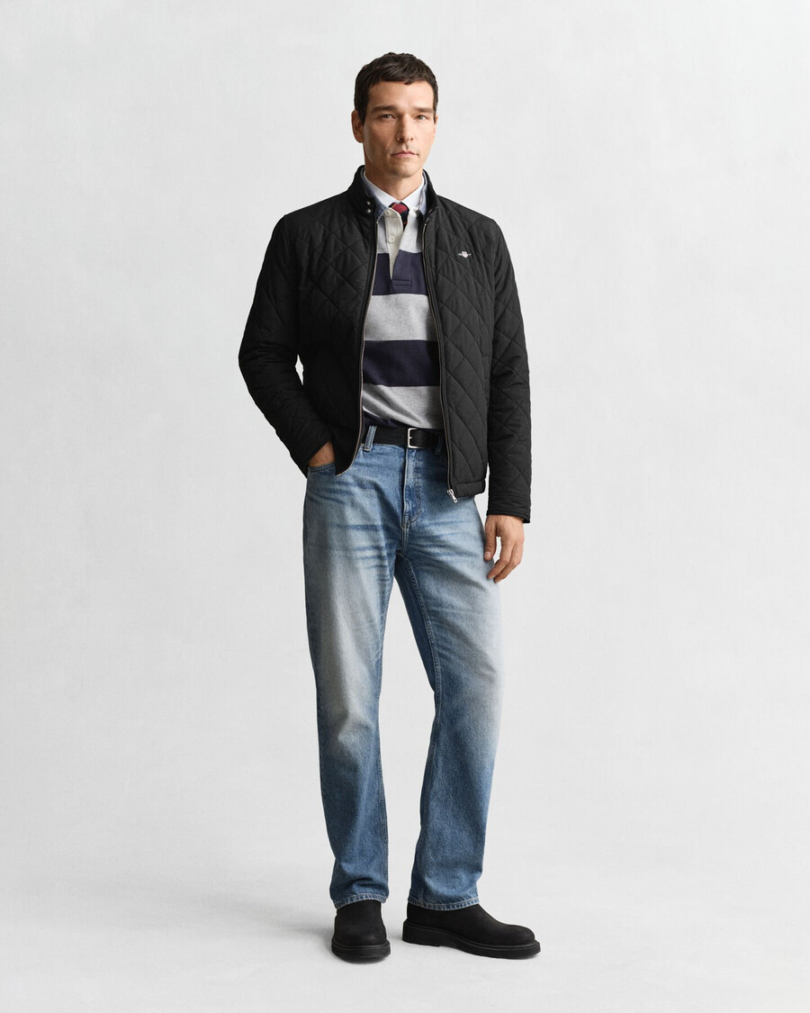 quilted windcheater - black