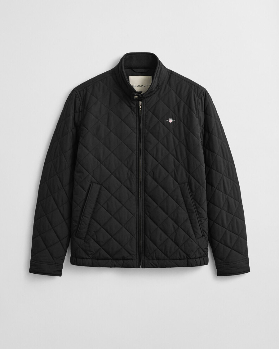 quilted windcheater - black