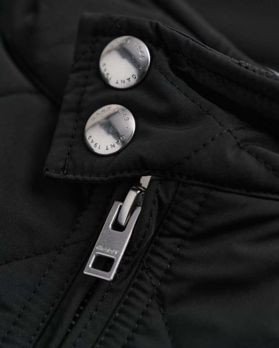 quilted windcheater - black