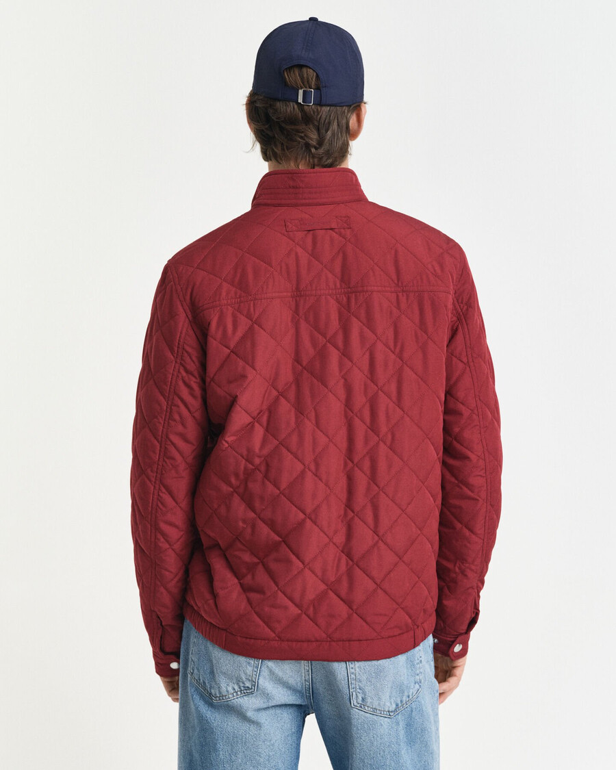 quilted windcheater - plumped red