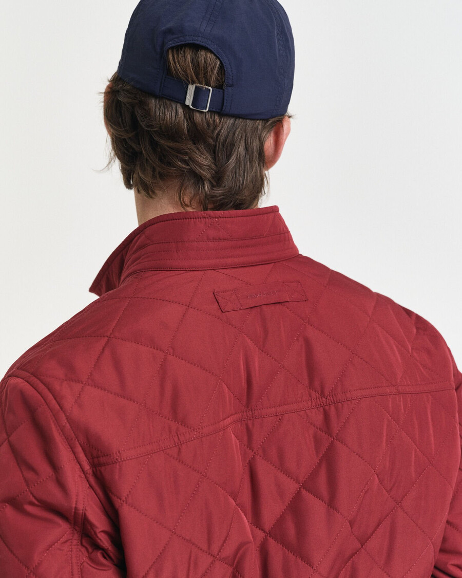 quilted windcheater - plumped red