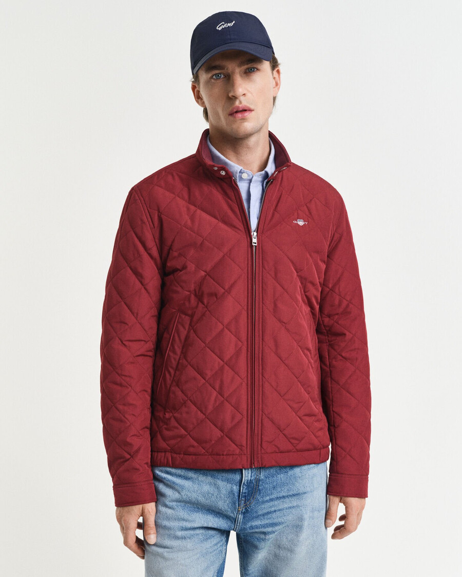 quilted windcheater - plumped red