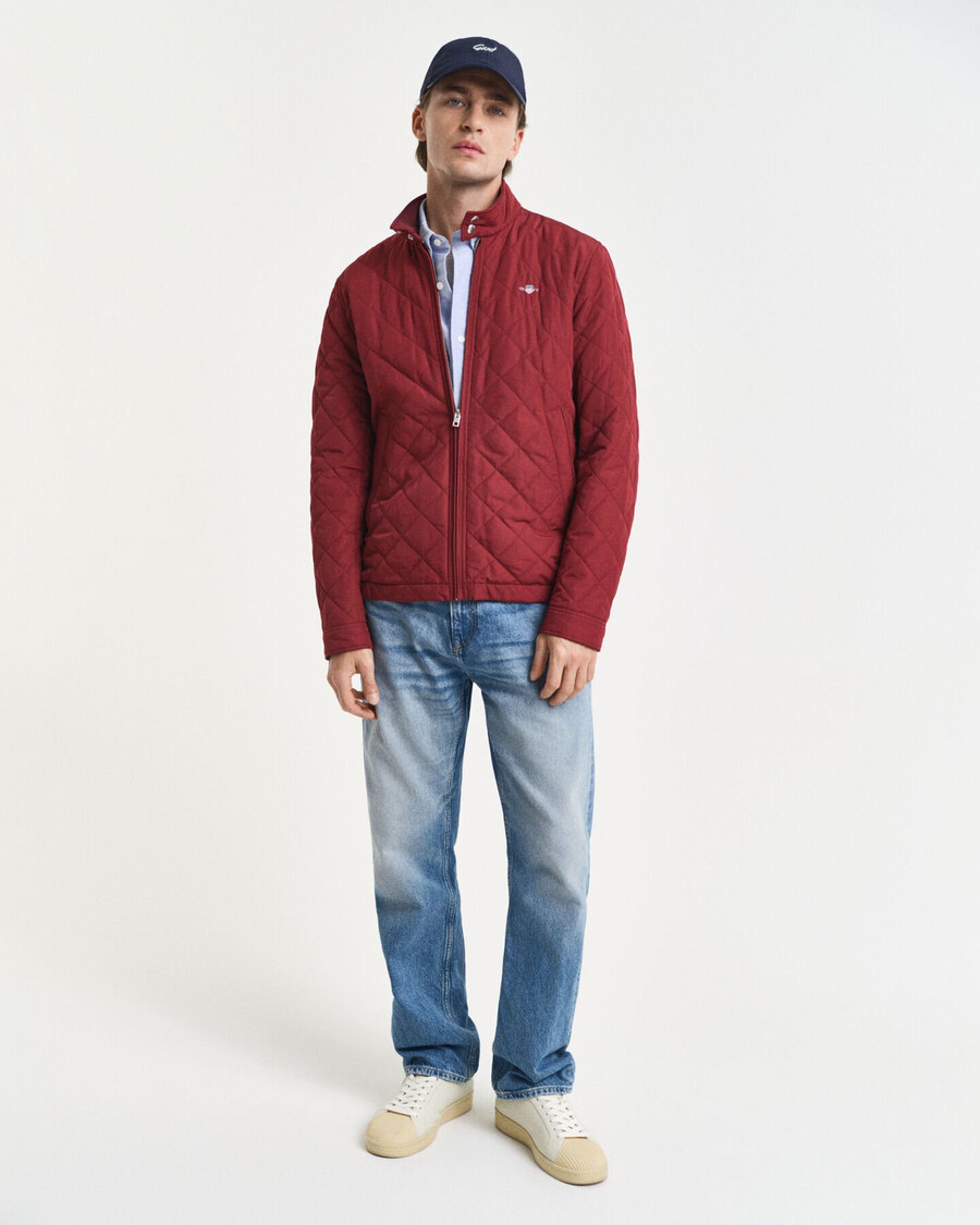 quilted windcheater - plumped red