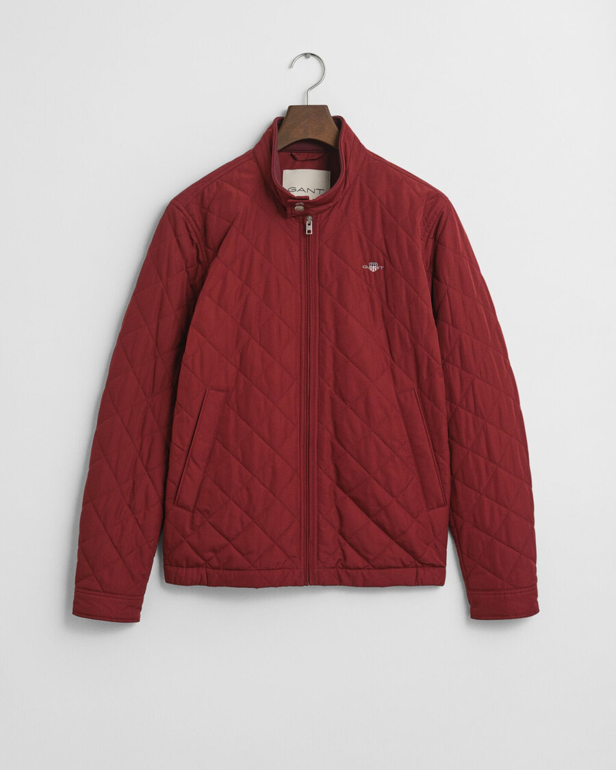 quilted windcheater - plumped red
