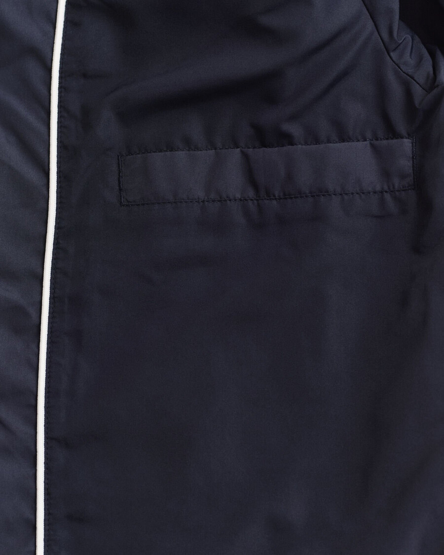 quilted windcheater midlength jacket - evening blue