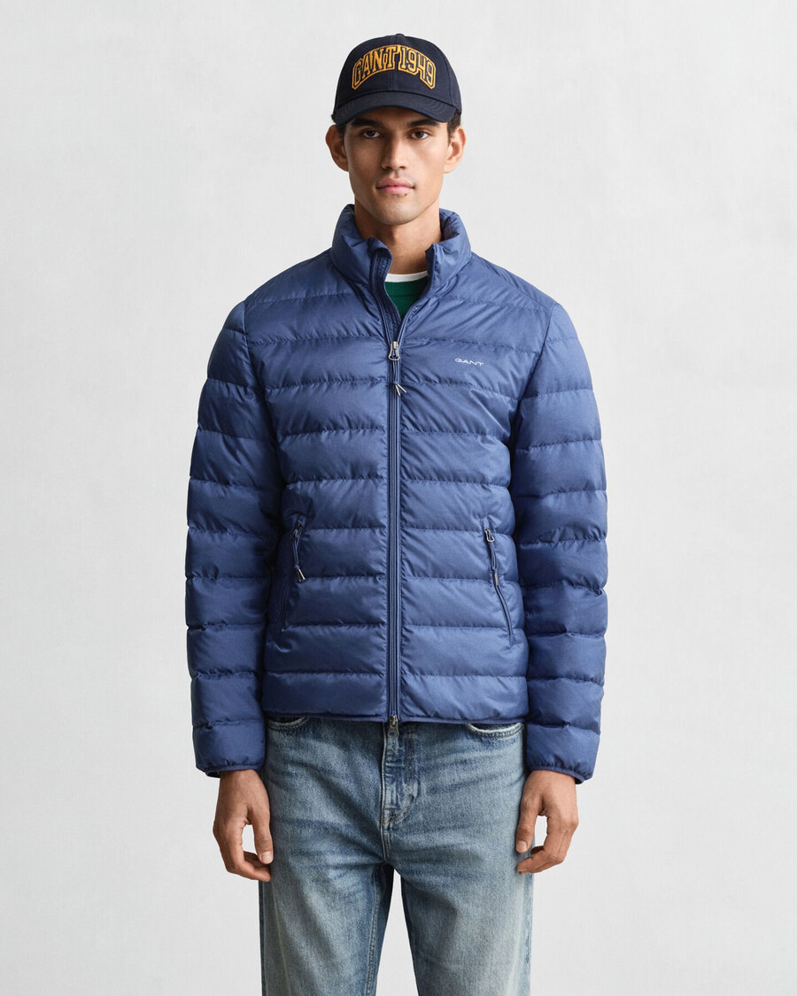 light down jacket - vintage blue