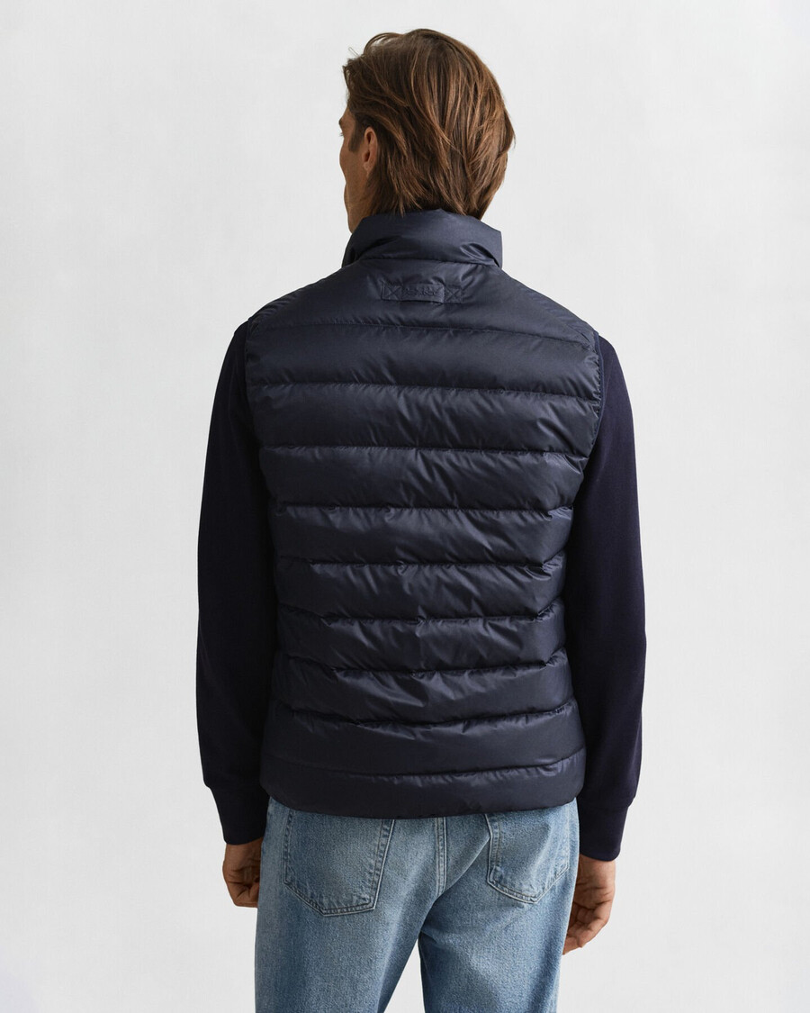 light down vest - evening blue