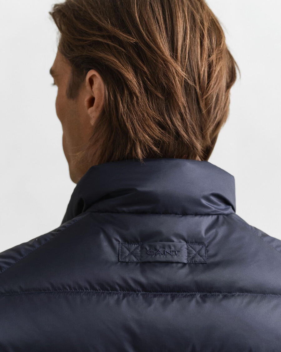 light down vest - evening blue