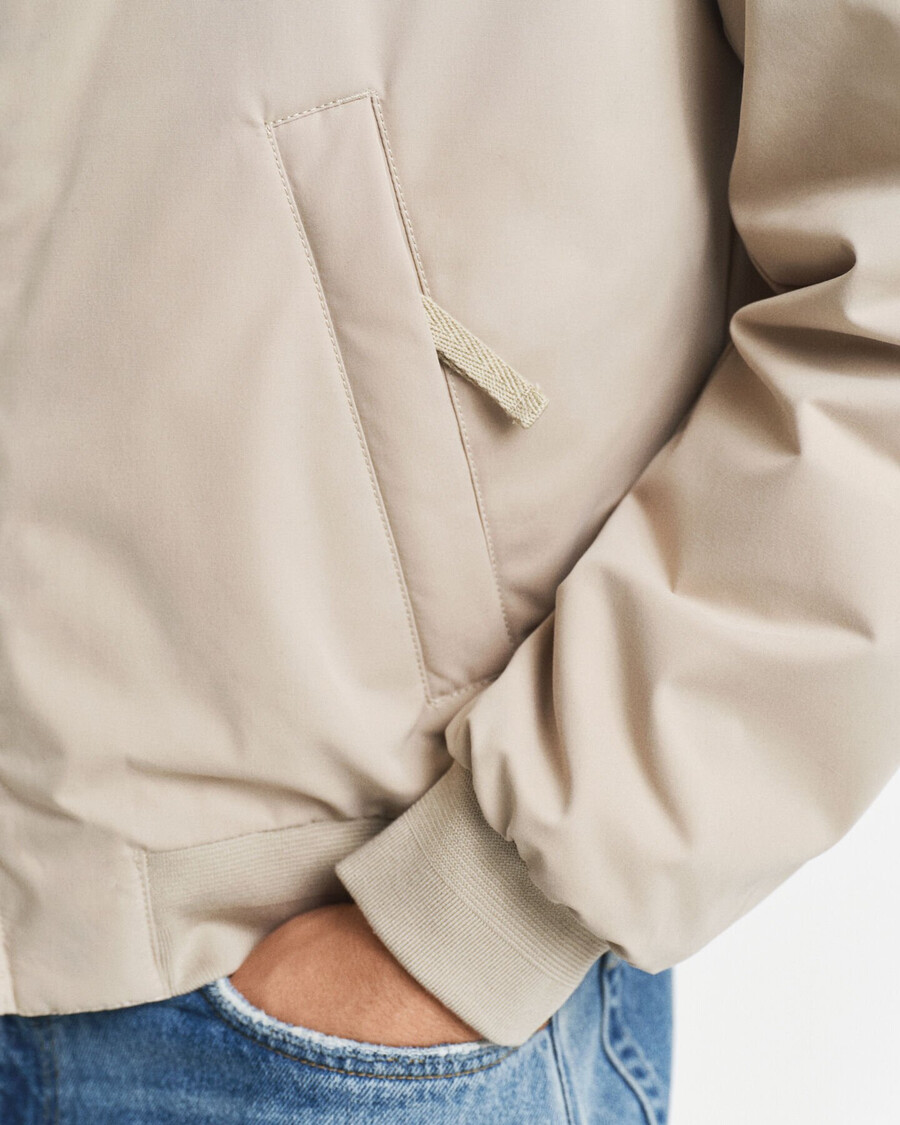 padded hampshire jacket - concrete beige