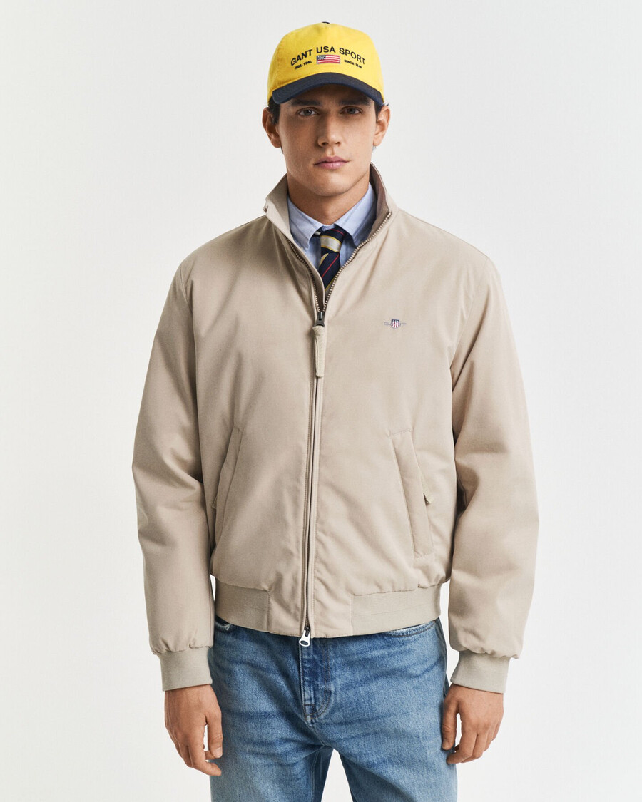 padded hampshire jacket - concrete beige