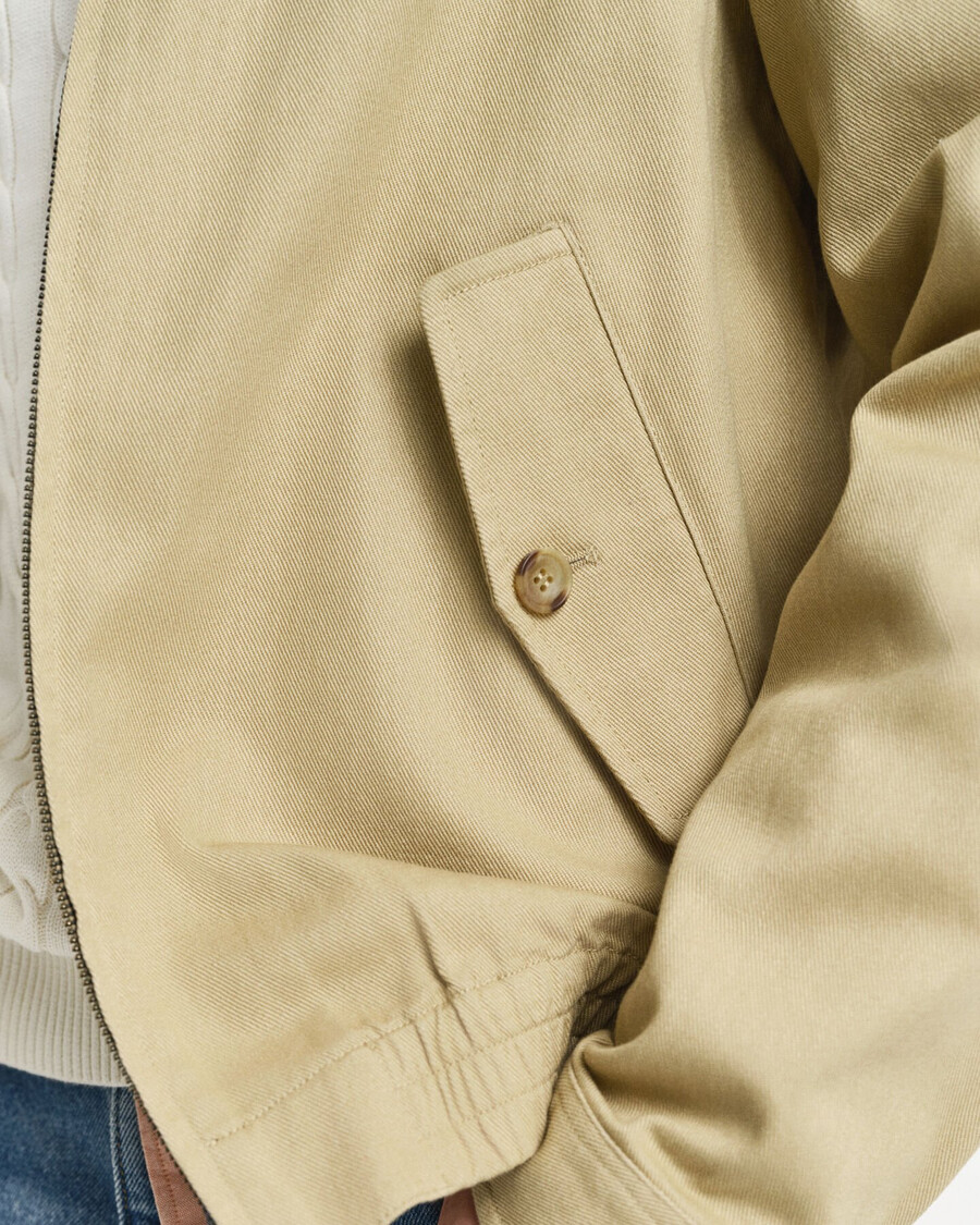 cotton twill jacket - woody beige