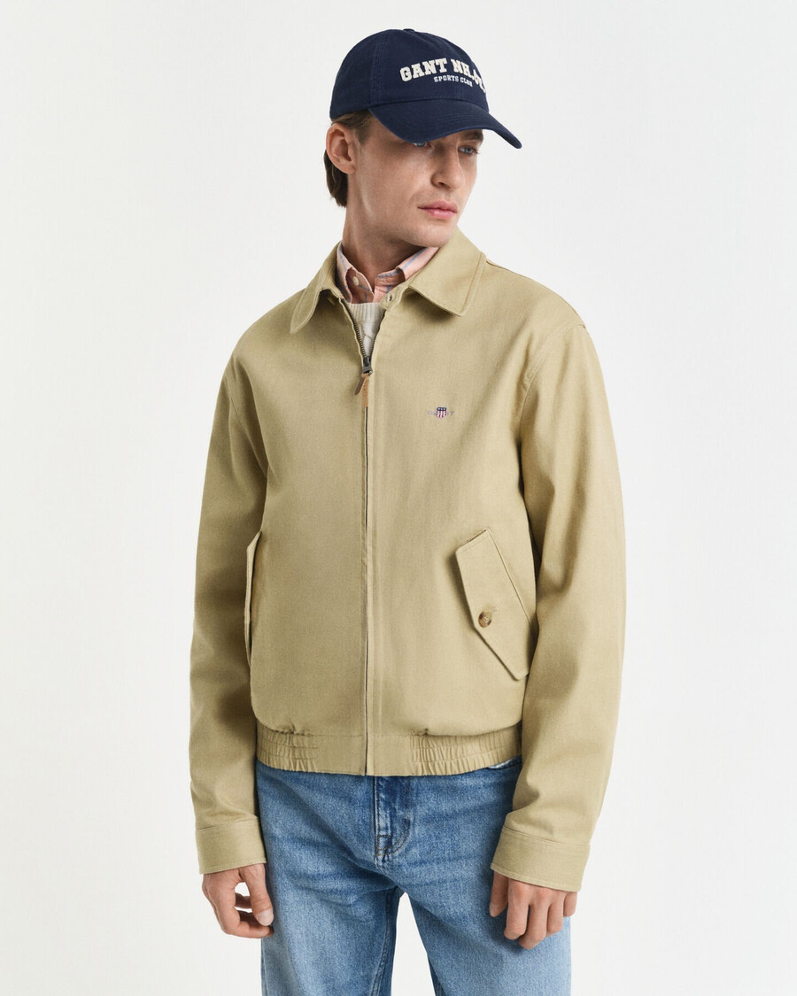 cotton twill jacket - woody beige