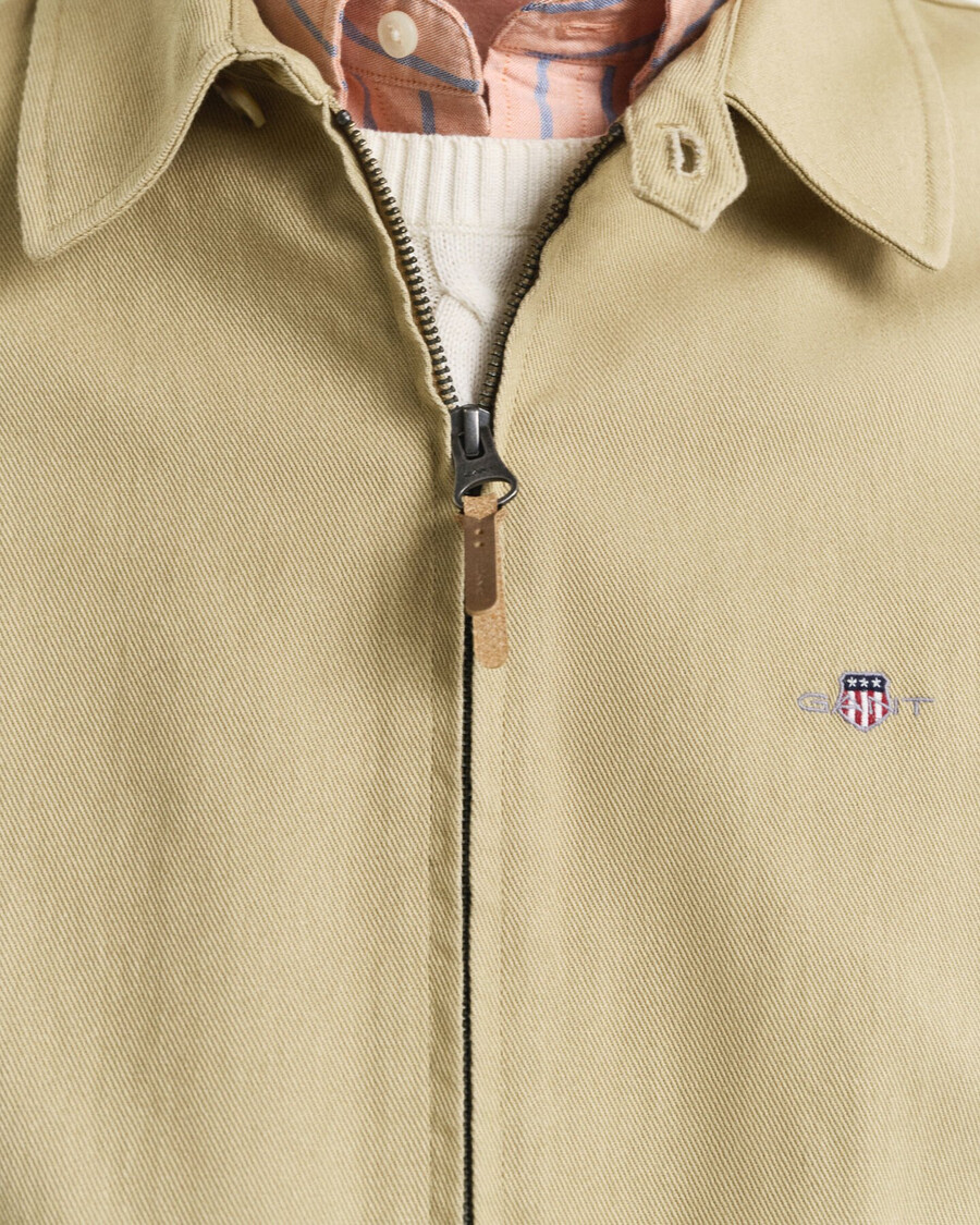 cotton twill jacket - woody beige