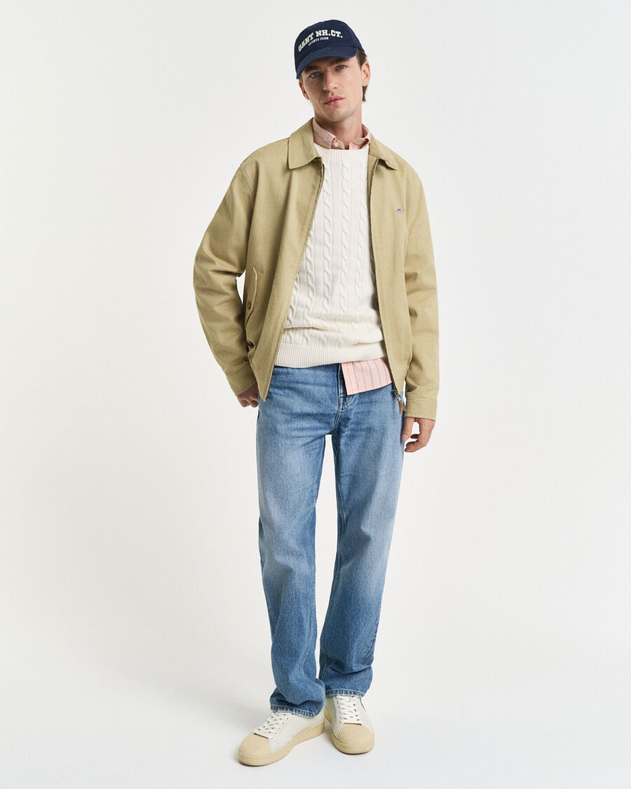 cotton twill jacket - woody beige