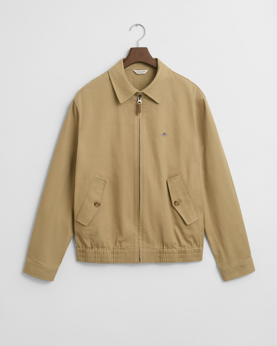 cotton twill jacket - woody beige