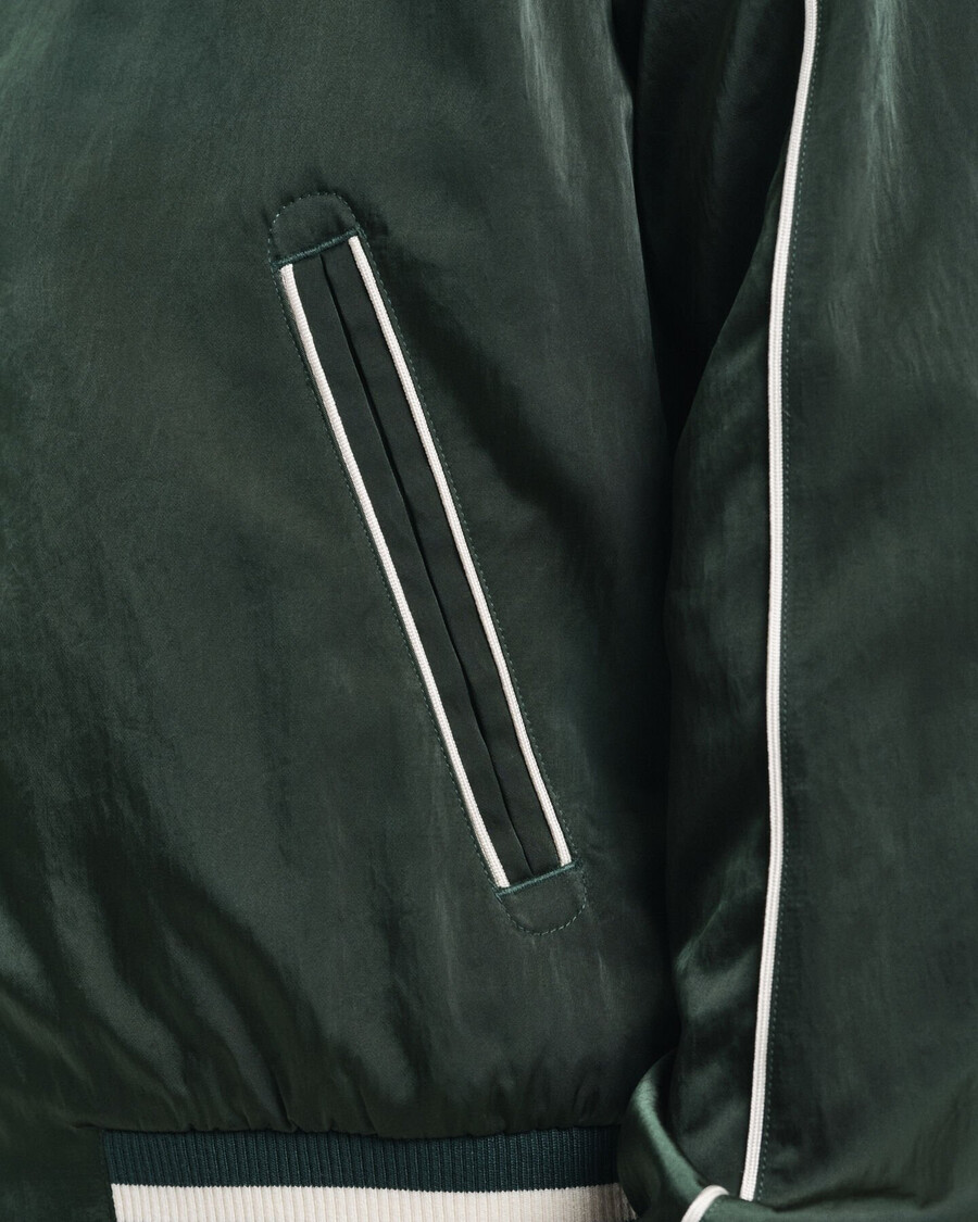 sport club varsity jacket - tartan green