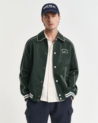 sport club varsity jacket - tartan green