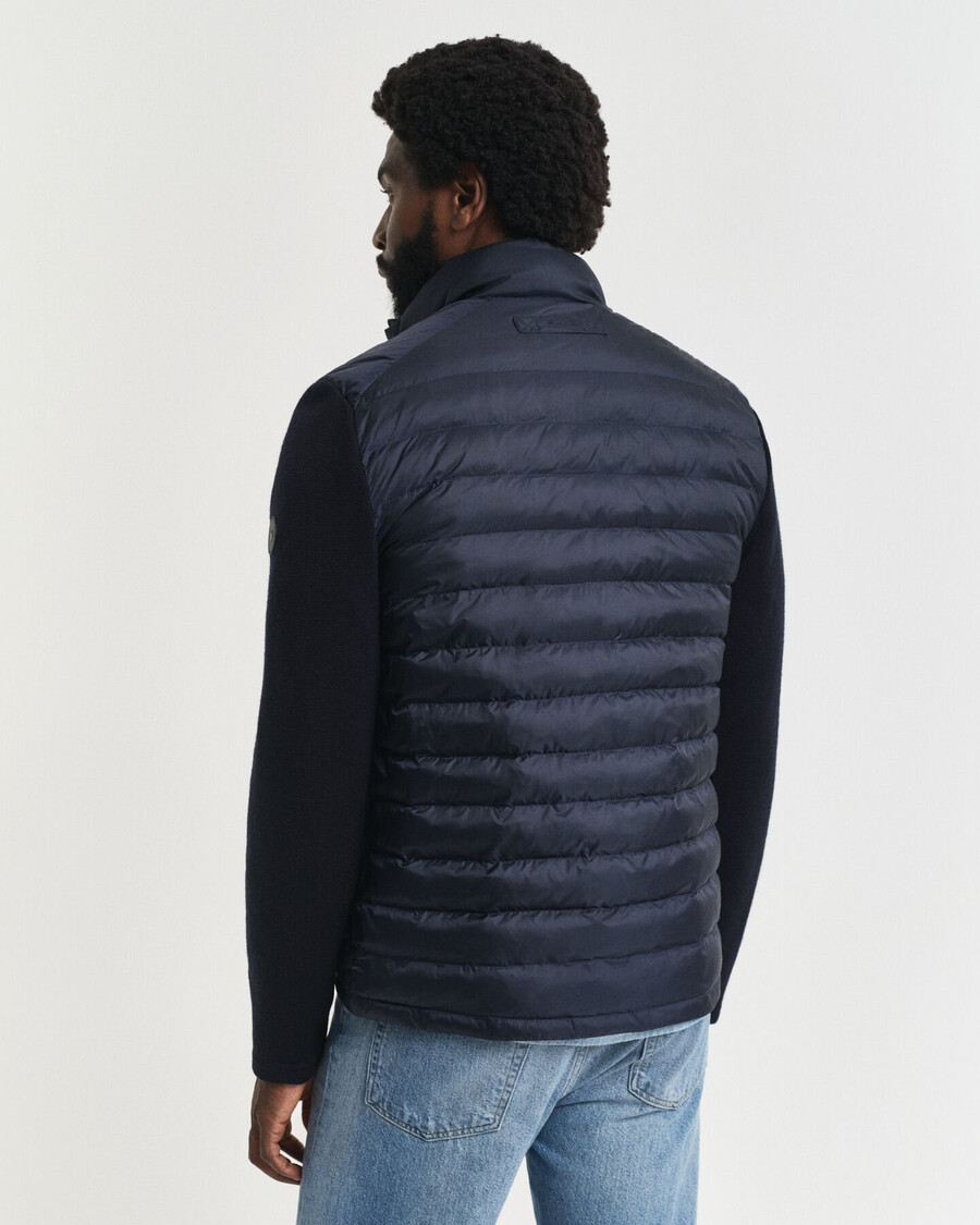 mixed media jacket - evening blue